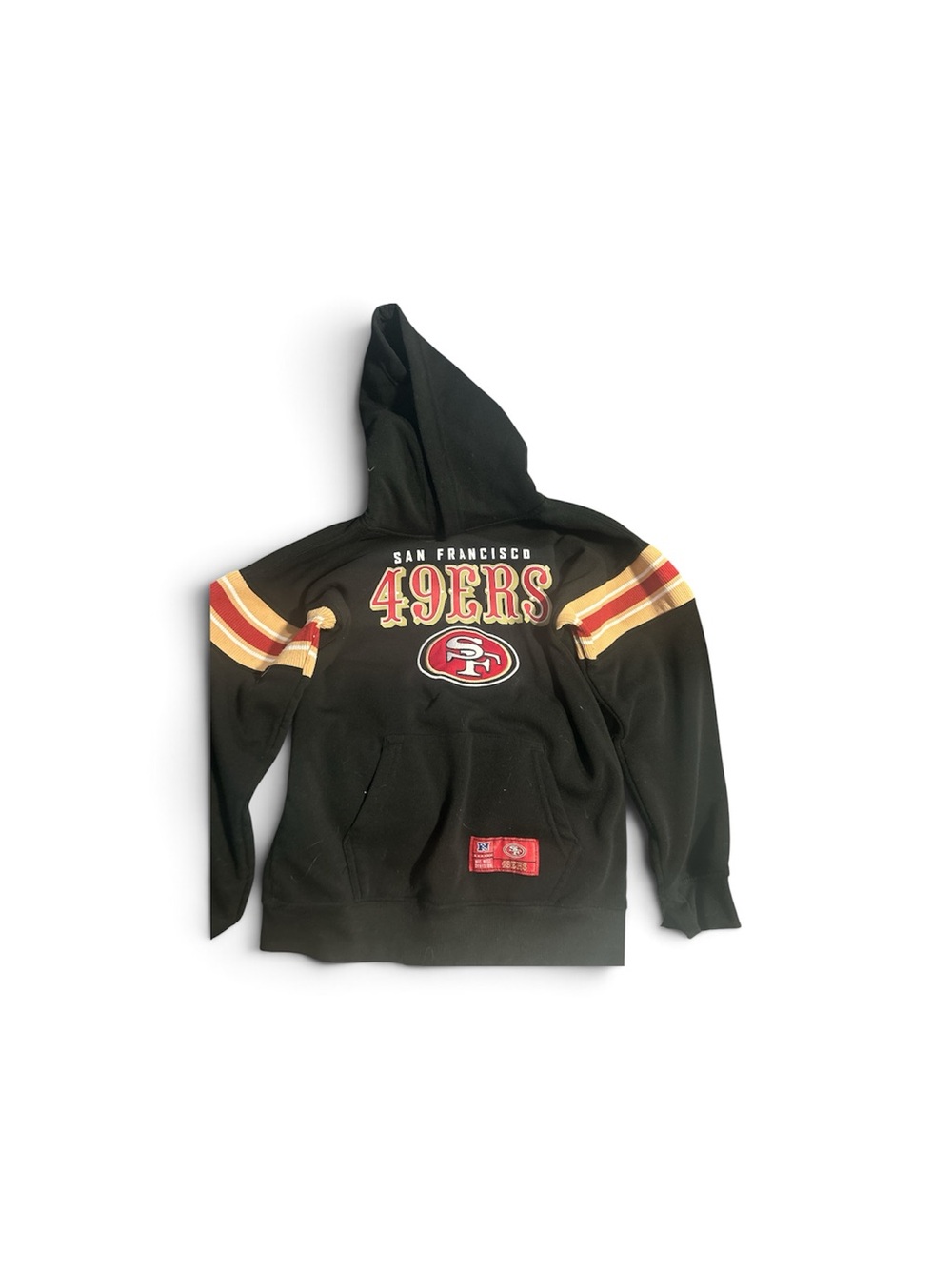 NFL San Francisco 49ers Black Hoodie with Red and Gold Accents